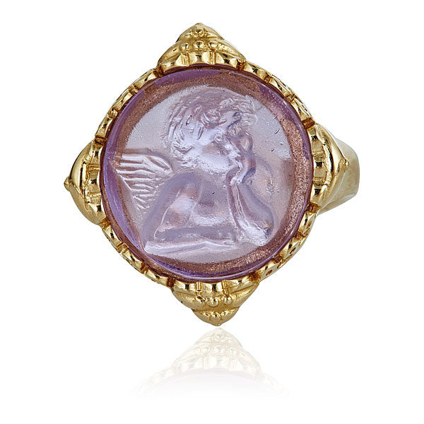 Lilac Intaglio Cupid Ring