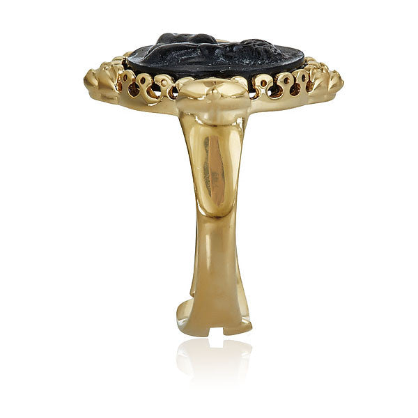 Black Intaglio Cupid Ring