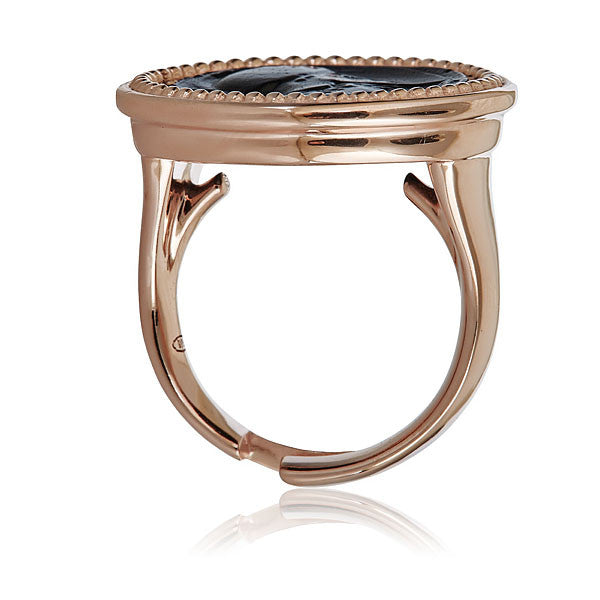 Black Intaglio Athena Ring