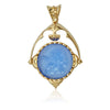 Light Blue Intaglio Cupid Pendant